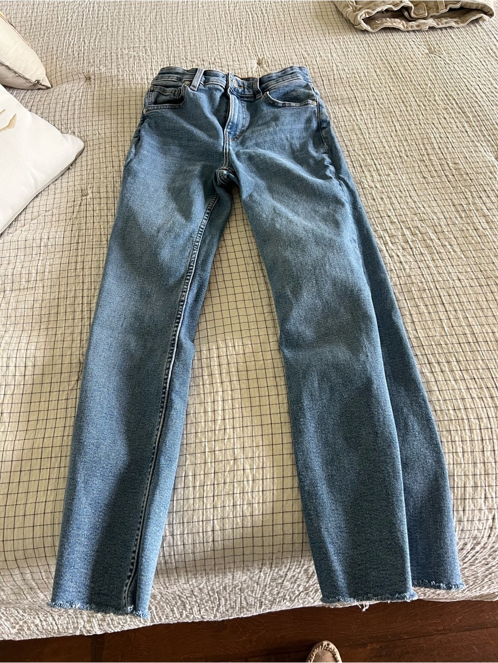 Mango Blue Straight-Leg Women’s Jeans